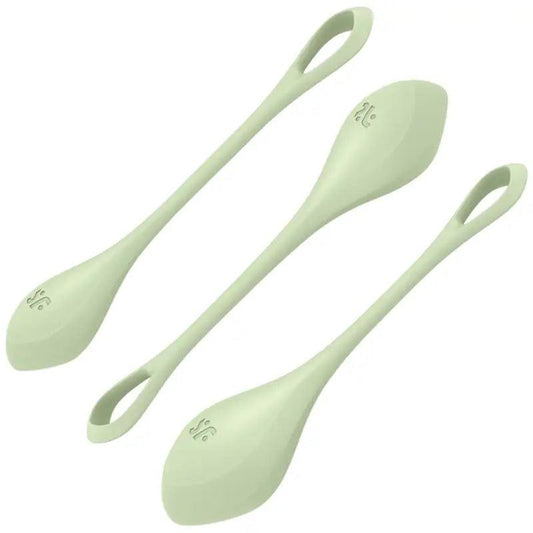 SATISFYER - YONI POWER 2 KIT DE ENTRENAMIENTO VERDE - Optelum