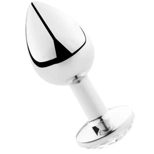 SECRETPLAY - PLUG ANAL ALUMINIO TRANSPARENTE 8 CM - Optelum
