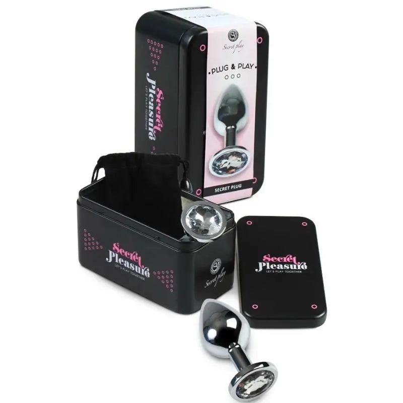 SECRETPLAY - PLUG ANAL ALUMINIO TRANSPARENTE 8 CM - Optelum