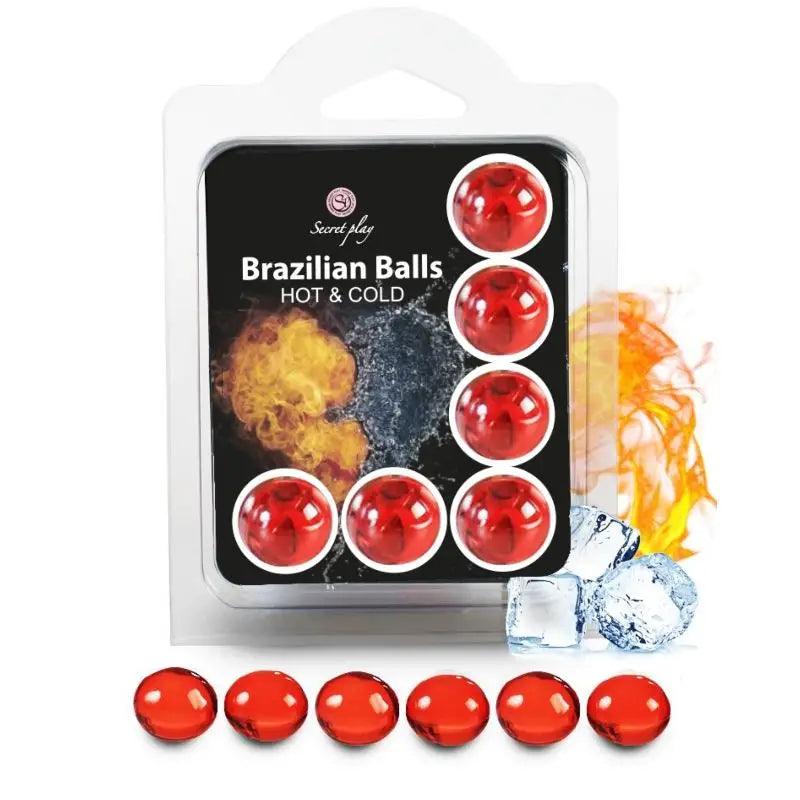 SECRETPLAY - SET 6 BRAZILIAN BALLS EFECTO FRIO Y CALOR - Optelum