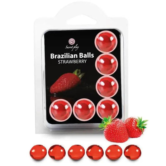 SECRETPLAY - SET 6 BRAZILIAN BALLS FRESA - Optelum