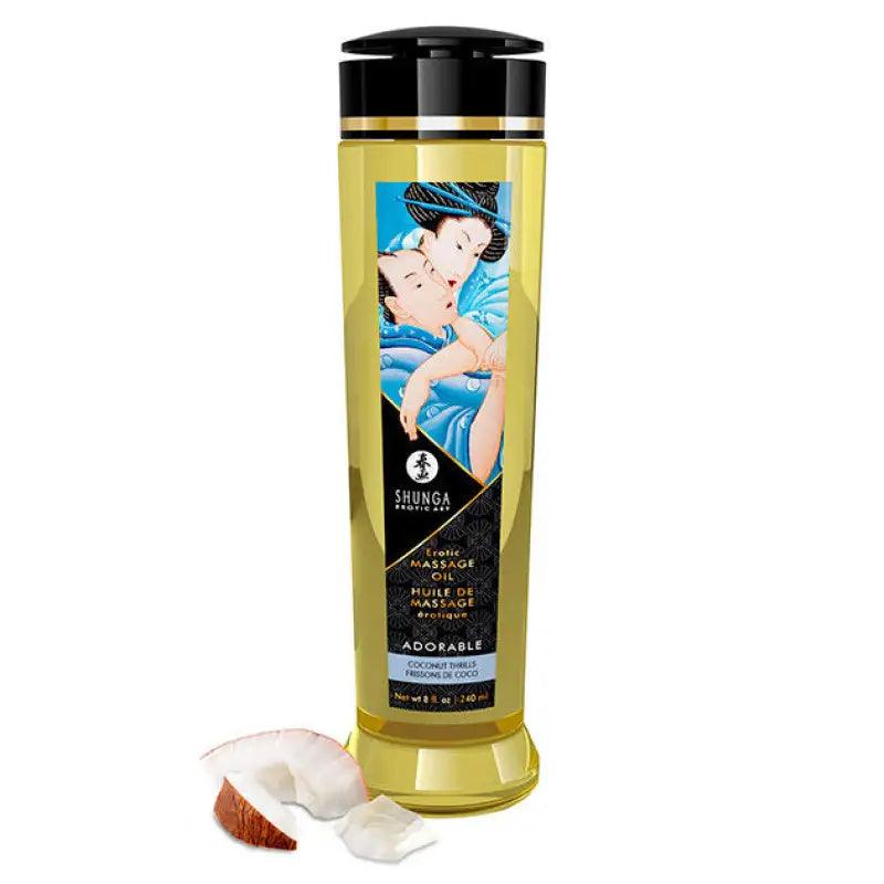 SHUNGA - ACEITE DE MASAJE EROTICO ADORABLE 240 ML - Optelum