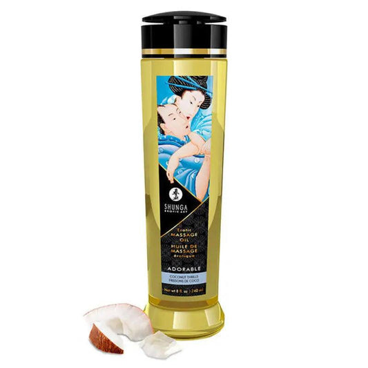 SHUNGA - ACEITE DE MASAJE EROTICO ADORABLE 240 ML - Optelum