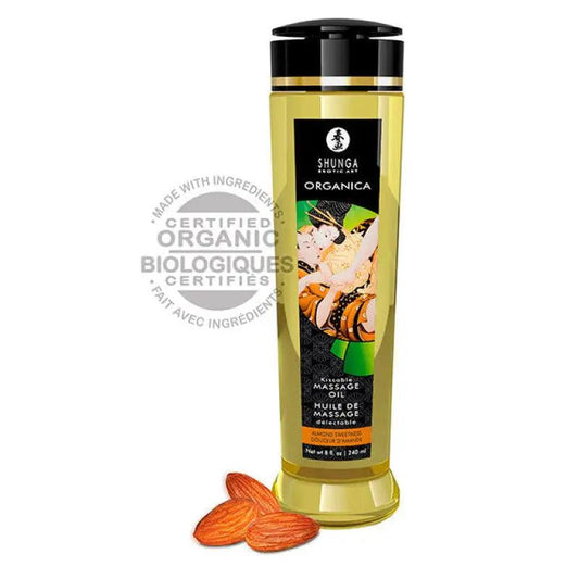 SHUNGA - ACEITE DE MASAJE ORGANICO ALMENDRA 240 ML - Optelum