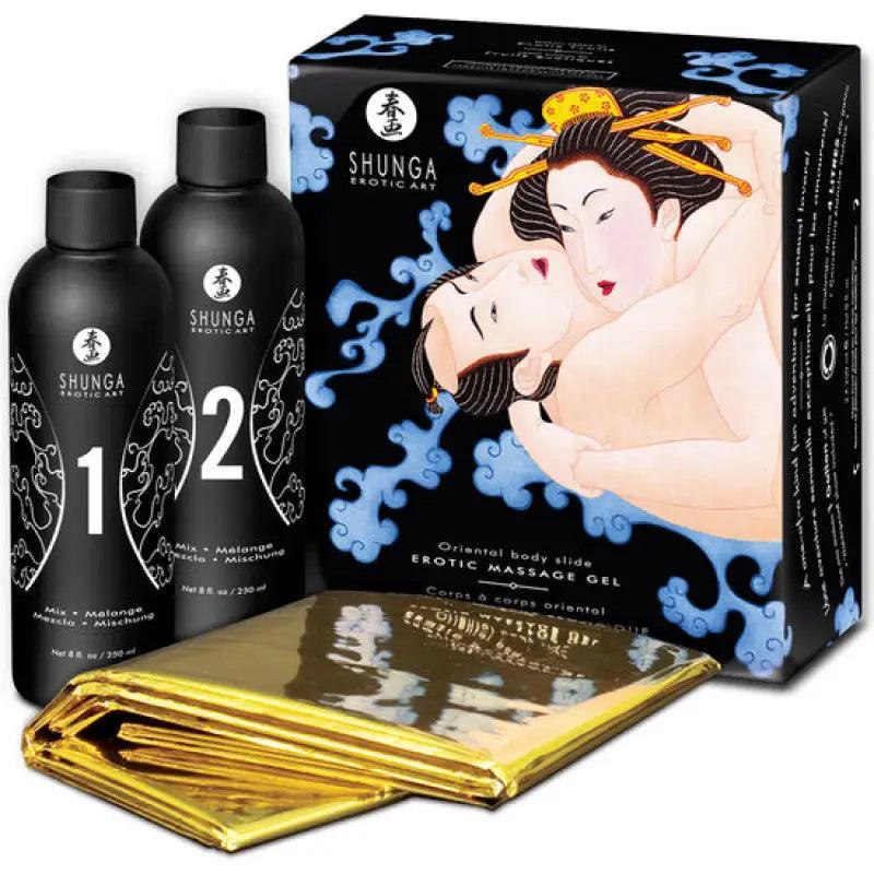 SHUNGA - GEL DE MASAJE EROTICO CUERPO A CUERPO ORIENTAL FRUTAS EXOTICAS - Optelum